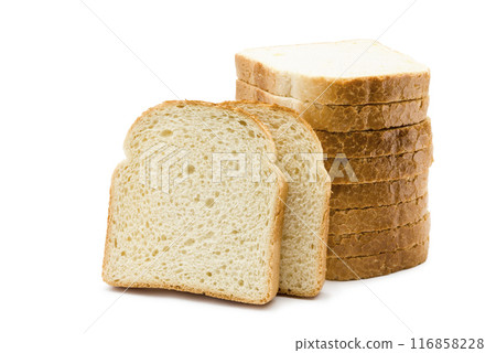 Sliced white bread Sliced white bread 116858228