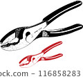 Pliers tool vector art in white isolated background 116858283