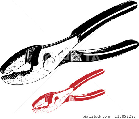 Pliers tool vector art in white isolated background Pliers tool vector art in white isolated background 116858283