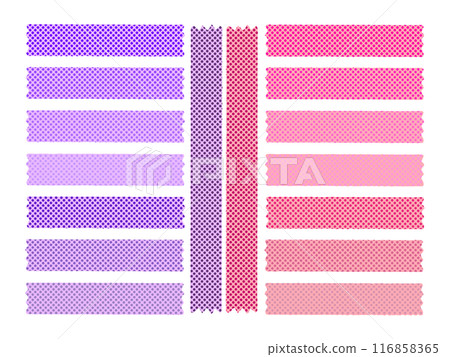 Masking tape, polka dot pattern, purple and pink 116858365