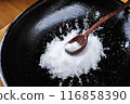 Salt on a plate 116858390