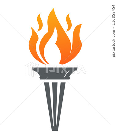 Burning torch icon. torch logo Burning torch icon. torch logo 116858454