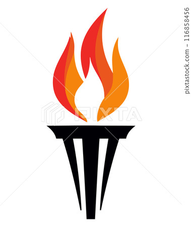 Burning torch icon. torch logo Burning torch icon. torch logo 116858456