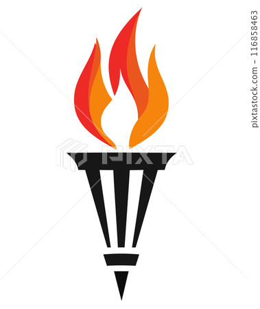 Burning torch icon. torch logo 116858463