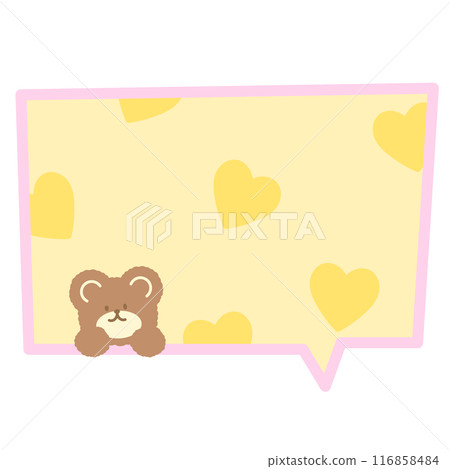 Pastel text bubbles with teddy bear and heart background for cartoon, comic, marketing, communications, sticker, decoration, social media, print, ad template, manga, messages, card, speech, Valentine Pastel text bubbles with teddy bear and heart background for cartoon, comic, marketing, communications, sticker, decoration, social media, print, ad template, manga, messages, card, speech, Valentine 116858484