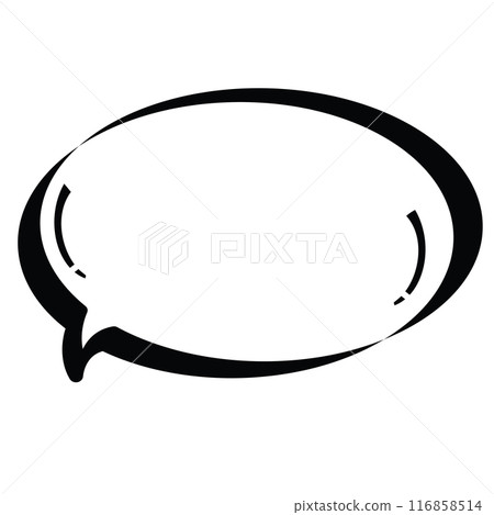 Text bubbles, black outline for cartoon, comic, marketing, communications, sticker, decoration, social media, print, template, manga, messages, card, chat, png, transparent background 116858514
