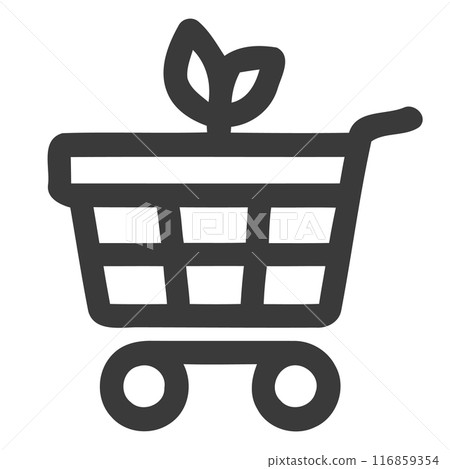 Shopping cart icon. Shopping cart icon. 116859354