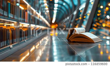 Open Book in Modern Library Open Book in Modern Library 116859600