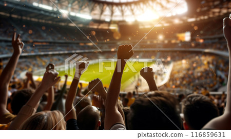 Cheering Crowd at Stadium 116859631