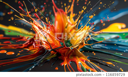 Splash of Vibrant Paint Colors Splash of Vibrant Paint Colors 116859729