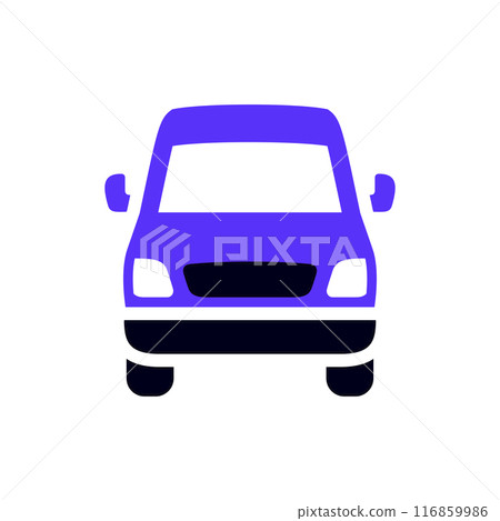Transport flat icon, square shape 116859986