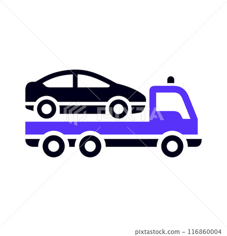Transport flat icon, square shape 116860004