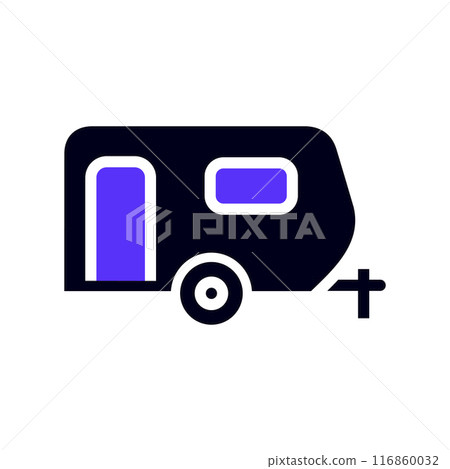Transport flat icon, square shape 116860032
