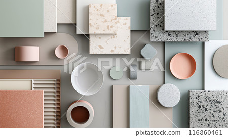 Modern Material Palette Arrangement 116860461