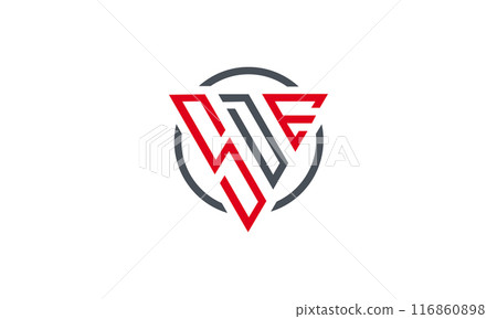 SDE triangle modern logo 116860898