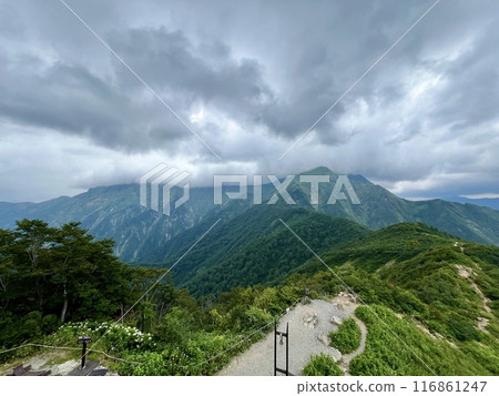 谷川岳_從谷川岳天神平眺望的景色_夏天雷雲接近谷川嶽山頂 谷川岳_從谷川岳天神平眺望的景色_夏天雷雲接近谷川嶽山頂 116861247