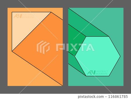 Abstract background of arbitrary geometric shapes. Poster template, cover, flyers, idea for interior design or print Abstract background of arbitrary geometric shapes. Poster template, cover, flyers, idea for interior design or print 116861785