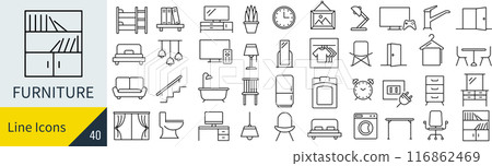 Furniture icon set 116862469