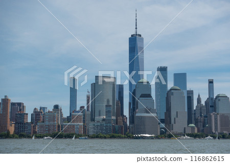 從澤西市（新澤西州）看曼哈頓世界貿易中心一號大樓 116862615