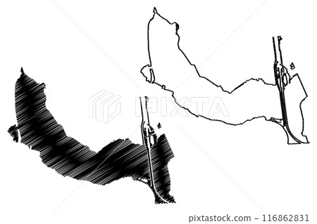 Reimerswaal municipality (Kingdom of the Netherlands, Holland, Zeeland or Zealand province) map vector illustration, scribble sketch map Reimerswaal municipality (Kingdom of the Netherlands, Holland, Zeeland or Zealand province) map vector illustration, scribble sketch map 116862831