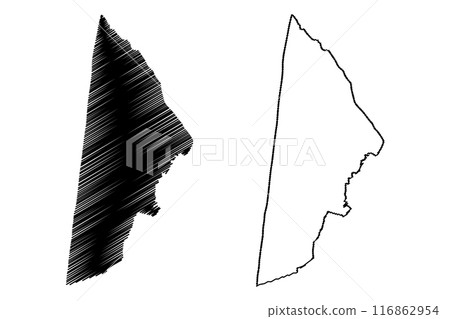 Bergen municipality (Kingdom of the Netherlands, Holland, North Holland or Noord-Holland province) map vector illustration, scribble sketch map 116862954