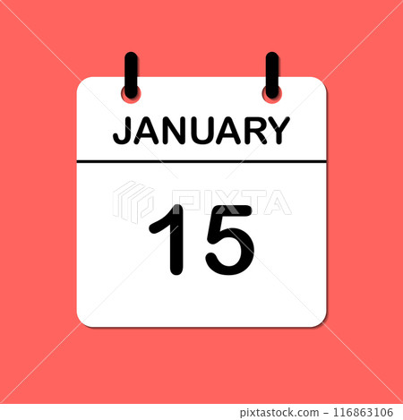 January 15. Daily Calendar icon for design. Simple design for business brochure, flyer, print media, advertisement. Easily editable January 15. Daily Calendar icon for design. Simple design for business brochure, flyer, print media, advertisement. Easily editable 116863106