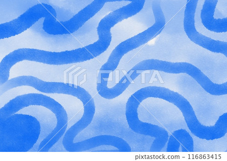 Watercolor blue high quality texture background, design element, frame, wallpaper, minimalistic shape, paper, water, ink, wash 116863415