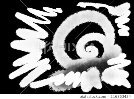 Bold black minimalistic ink watercolour hand drawn illustration shapes abstract 116863424