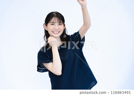 支持的女性 116863491