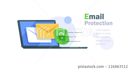 Email service security concept,Electronic mail message as part of business marketing Email service security concept,Electronic mail message as part of business marketing 116863512