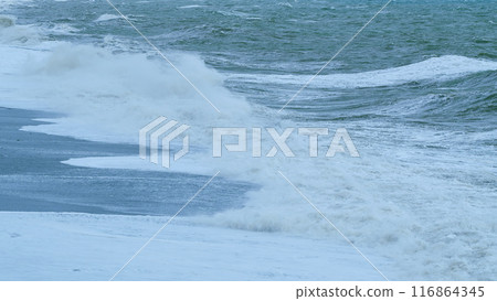 Windy Bad Weather. Scenic Seascape Background. Dark Water Background. Static. Windy Bad Weather. Scenic Seascape Background. Dark Water Background. Static. 116864345