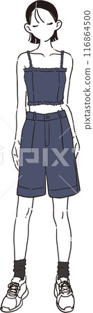 Simple illustration on the theme of summer 2024 fashion trends 116864500