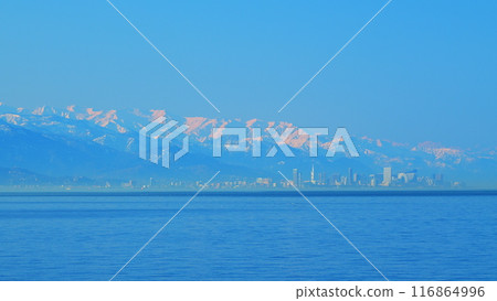 City With New Towers At Blue Sky. Iconic Skyline. Beautiful Modern Skyscraper. Still. City With New Towers At Blue Sky. Iconic Skyline. Beautiful Modern Skyscraper. Still. 116864996