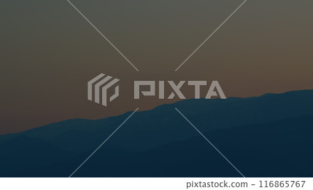 Sunrise On Mountain Background. Sunrise Landscape With Mountain. Decorative. Sunrise On Mountain Background. Sunrise Landscape With Mountain. Decorative. 116865767