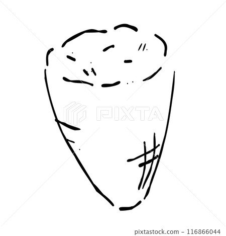 僅為秋天著色的時尚手繪甘藷插圖。 僅為秋天著色的時尚手繪甘藷插圖。 116866044
