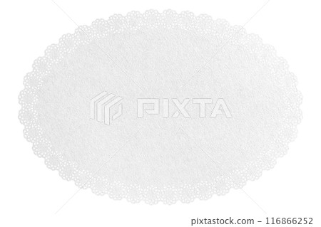 Oval lace background/paper napkin realistic Oval lace background/paper napkin realistic 116866252