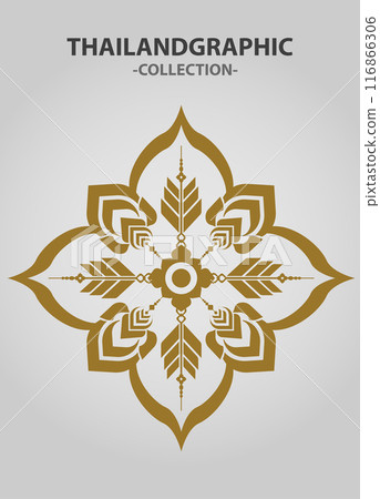 Vector element ethnic decorative ornament ethnic thai illustration 116866306