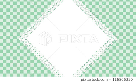 方形花邊背景/餐巾紙向量圖 116866330