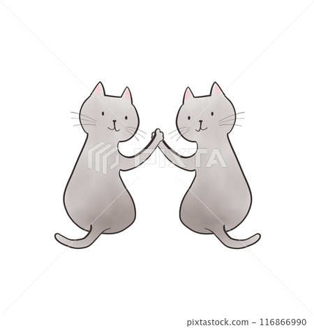 Easy to match with various scenes_Looking back cat Easy to match with various scenes_Looking back cat 116866990