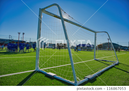 Well-maintained soccer field soccer field soccer field soccer fresh greenery Well-maintained soccer field soccer field soccer field soccer fresh greenery 116867053