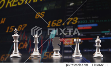 The Chess for Business concept 3d rendering. The Chess for Business concept 3d rendering. 116868392