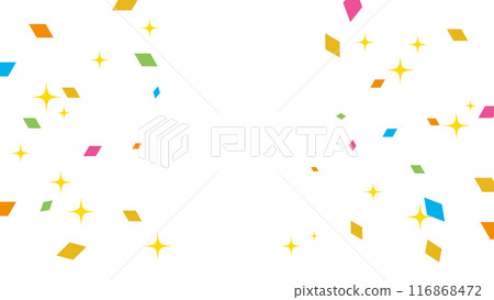 背景插圖與五彩紙屑和閃光 背景插圖與五彩紙屑和閃光 116868472