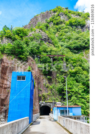 Hyugakami Dam in summer, Yame City, Fukuoka Prefecture Hyugakami Dam in summer, Yame City, Fukuoka Prefecture 116869016