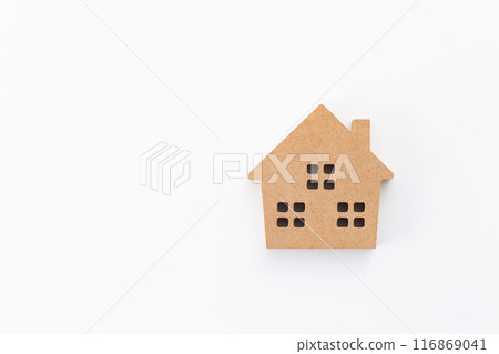 Wooden house on a white background 116869041