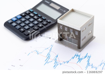 股票指數表和公司辦公大樓 116869297