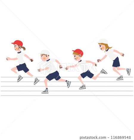 運動會_競走_小學生 116869548
