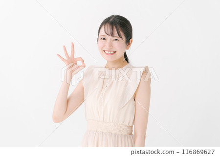 Young woman wearing a dress Young woman wearing a dress 116869627