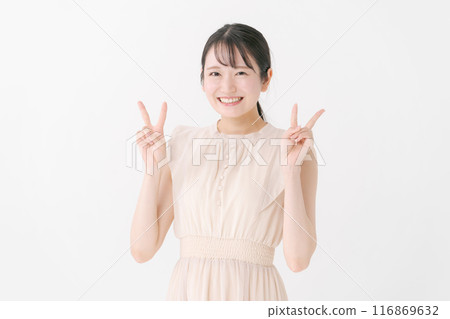 Young woman wearing a dress Young woman wearing a dress 116869632