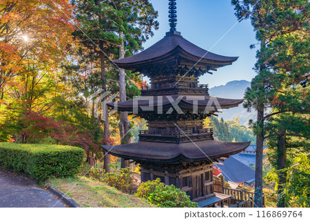 [Nagano Prefecture] Daihoji Temple Three-story Pagoda National Treasure 116869764