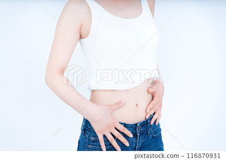 女性腰部 [部分切割] 116870931